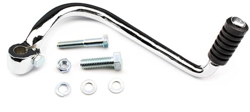 BISOMO Kickstarter mit Gummi und Normteilen, Verchromt, für Simson S50, S51, S70, S53, S83, KR51, Schwalbe, SR4-1 Spatz, SR4-2 Star, SR4-3 Sperber, SR4-4 Habicht, Vogelserie