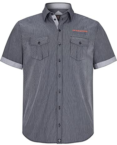 Jan Vanderstorm Herren Hemd Aabel | | Kurzarmhemd mit Brusttaschen | reine Baumwolle | Gr. L-7XL