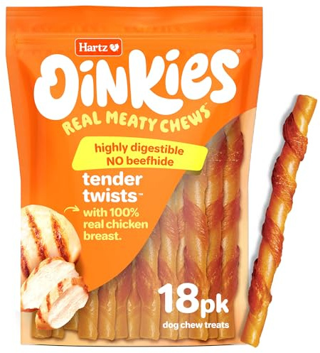 Hartz Oinkies Chickentastic Tender Twists, 6.7 Ounce