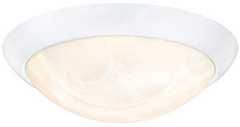 Westinghouse Lighting 63312 Apparecchiatura da soffitto per montaggio rasente da interno, 33 cm, finitura di nichel spazzolato con vetro smerigliato e trasparente
