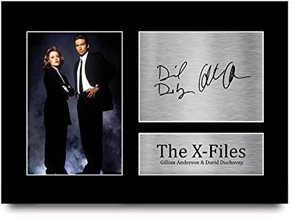 HWC Trading The X-Files A4 Ungerahmt Signiert Gedruckt Autogramme Bild Druck-Fotoanzeige Geschenk Für Gillian Anderson David Duchovny Tv-Show-Fans