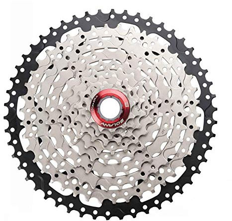 BOLANY 8-9-10-11-12 Geschwindigkeitskassette 11-32T 11-36T 11-40T 11-42T 11-46T 11-50T 11-52T Wide Ratio MTB-Fahrradteil Freilauf Ritzel mit Umwerferverlängerung (9 Geschwindigkeit 11-50T)