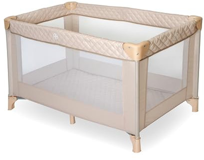 My Babiie Travel Cot - Lightweight, From Birth to 15kg, Easy Fold & Compact, Travel Bag, 120cm x 60cm Padded Mattress - Blush Pink