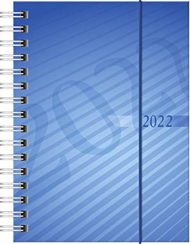 rido/idé 7013102302 Taschenkalender perfect/Technik I, 2 Seiten = 1 Woche, 100 x 140 mm, PP-Einband blau, Kalendarium 2022