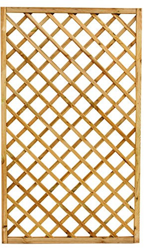 Inferramenta Koem Panneau de grille rectangulaire Tampico en bois de pin imprégné en Autoclave avec cadre de 35 x 35 mm robuste (60 x 180 cm)