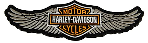 Harley-Davidson 8 in. Embroidered Winged Bar & Shield Logo Emblem Sew-On Patch
