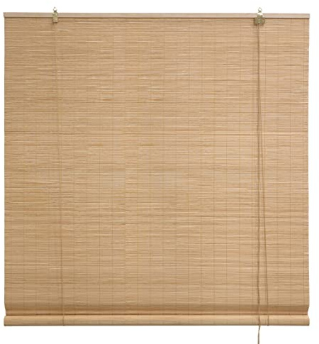 HERSIG - Estor Enrollable de Bambú Natural 120 x 200 cm - Persiana Enrollable Interior y Exterior - Estilo Natural para Ventanas - Privacidad y Fácil Instalación - Natural (Medidas aproximadas)