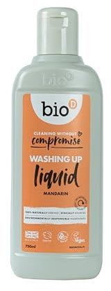 Bio-D Mandarinen-Spülmittel, 750 ml, allergiefrei, vegan, tierversuchsfrei