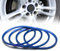 HIBEYO 4Stück 68mm Auto Nabenringe Aluminium Aufkleber Passt für BMW 1er 3er 4er 5er 7er X1,X3,X4,X5,X6 Radnaben Zentrierringe Aufkleber Dekoration Radfelge umlaufende Nabenringe Autozubehör-Blau