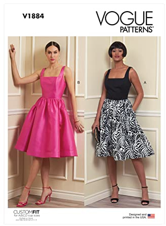 Vogue Patterns V1884E5 Misses Dress E5 (14-16-18-20-22)