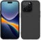 kwmobile Hülle für das iPhone 14 Pro Hülle - weiche gummierte TPU Silikon Handyhülle - stoßfeste Schützhülle für kabelloses Laden - Schwarz matt