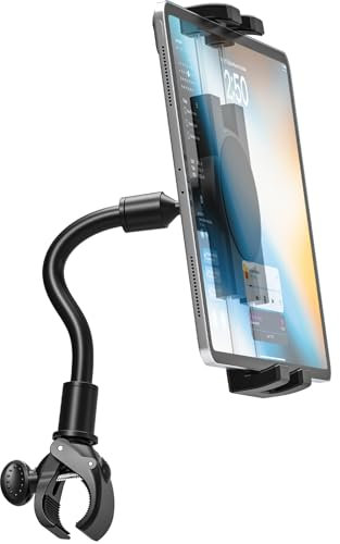 Phichy Heimtrainer Tablet Halterung für 4.7–11 Zoll Handy & iPad Schwanenhals Tablet Ständer für Spin Bike, Indoor
