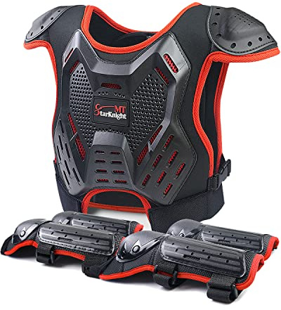 StarknightMT 3-10 Kids Dirt Bike Gear Motocross Chest Protector Adjustable