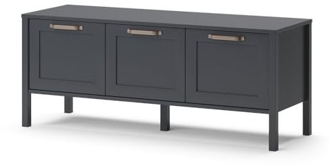 Vicco Lowboard Ewan, Fernsehtisch, Anthrazit, 121 x 50 cm