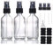 Flacon Spray Verre Vide Transparent de 60 ml,Petit Flacon Vaporisateur de Voyage Réutilisable et Rechargeable pour Huiles Essentielles/Cosmétique avec buse de Pulvérisation Supplémentaire (lot de 3)