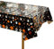 POPOYU Halloween-Folien-Tischdecke, Kunststoff, 137 x 274 cm, rechteckige Tischdecke, Kürbis-Tischdecke, wasserdichte Tischdecke für Halloween, Party, Abendessen, Tischdekoration