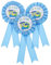 Gadpiparty 10pcs Shower Party Game Gender Reveal Badges Shower Decorations Tinplate Ornaments
