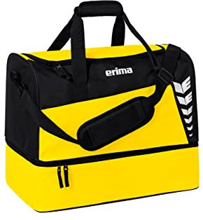 Erima Unisex Six Wings Sporttasche mit Bodenfach (7232313), gelb/schwarz, M