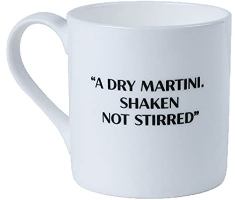 James Bond - Martini Recipe Becher aus feinem Porzellan, weiß, One size