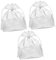 ifundom 3st Satin-brauthochzeits-geldbeutel Hochzeit Geldbeutel Damen Geldbörse Tasche Für Brautduschen Geschenkbeutel Zur Erstkommunion Satinbeutel Fräulein Kordelzug Perlmutt Weiß