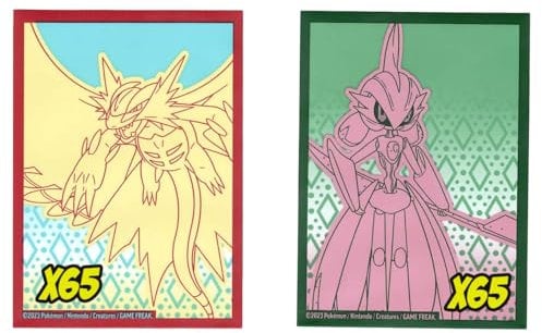 Pokemon Iron Valiant & Roaring Moon Card Sleeve Pack of 65 (2 Packs)