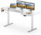 SANODESK Elektrischer Höhenverstellbarer Schreibtisch L-förmiger Schreibtisch Höhenverstellbar Memory Funktion und Haken für Heimbüro Homeoffice und Hause(160 x 75cm, weiß)