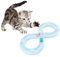 Locadence Cat Track Ball Spielzeug, Figur 8 Form Unendliche Rollbahn mit Buntem Blasenball Haustier Katze Interaktive Unterhaltung für Kätzchen Haustiere Kätzchen Katzen