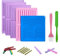 FIHODONE 5 Stück Backmatte Hundekekse,Silikon Backmatte mit Ölbürste und Spachtel,Hundekekse Backform,Müsliriegel Backform DIY Hundekekse und Leckerlis