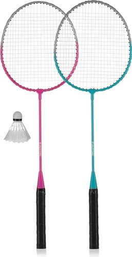 Outtec® Set da Badminton - 2 Racchette 1 Volano - Gioco per Bambini e Adulti, Badminton Set