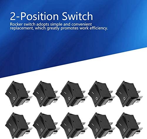 Risegun Kippschalter 2 Positionen Wippe Ein Aus Schalter, 10 Stück, 4-polig KCD4 Hitzebeständiges Industriezubehör