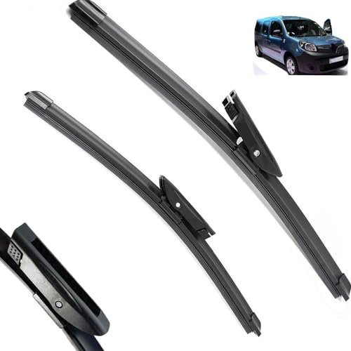 Wischerblätter vorne, kompatibel mit Renault Kangoo Mk2 2008–2020, Windschutzscheibe, Windschutzscheibe, Fenster, 24Zoll + 22Zoll, 2013 2014 2015 2016 2017 2018 2019 2020
