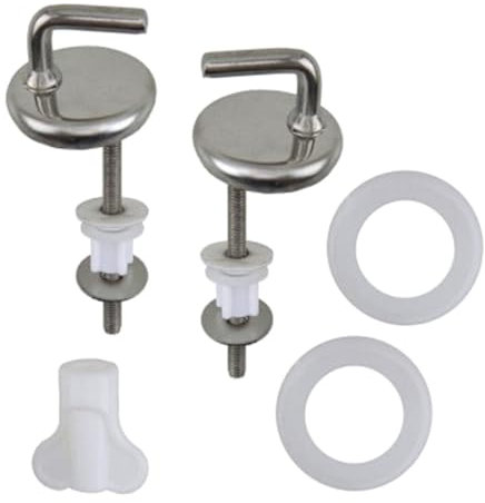 Haoyull Charnières/vis pour WC - Kit de montage pour abattant de toilette - Kit de réparation pour lunette de toilette - Installation simple