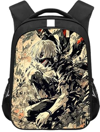 Zhongkaihua Tokyo Ghoul Rucksack Tokyo Ghoul Merch Tasche, Laptop, Outdoor, Reisen, Schultasche für Jungen, Mädchen, Studenten, Schulanfang, Typ 10, 44*30.5*16CM