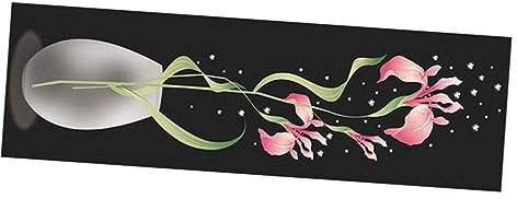 KITANDOVE 1 Satz Bunter Vasen-wandaufkleber Wandtattoos Wandtattoo Selber Machen Selbstklebende Wandaufkleber Wanddekoration Blumen Wohnzimmer Aufkleber Black Pvc