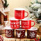 Geiserailie 6 Pcs 12 oz Christmas Coffee Mugs (Red, Series)
