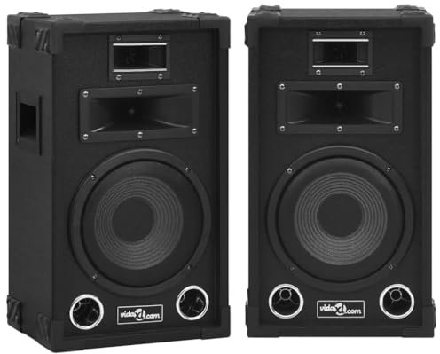 Brokky Altavoces profesionales pasivos de alta fidelidad de 800 W, color negro, altavoces de alta fidelidad, perfectos para música, discos de vinilo, cine en casa, juegos, LapT O P, PC