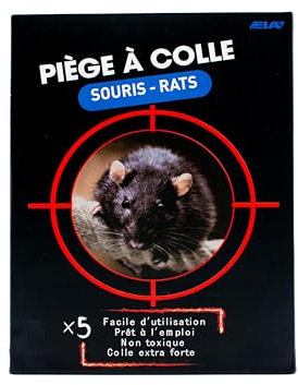 Piège à Rats et Souris Collant sans Poison - Plaque Glue Ultra Forte pour Maison & extérieur - Piège Anti rongeurs, cafards, Insectes - Produit Anti Souris et Anti Rats Efficace - Lot de 5 ou de 10