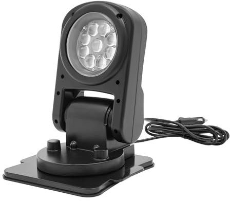 Bootssuchscheinwerfer, LED Suchscheinwerfer 45W 8000LM Weißlicht mit Fernbedienung 6500K für Boote Yachten Camping Fischerei Außenbeleuchtung