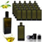 RagStore Set 20 Bottiglie Quadrate in Vetro verde Giulia 500 ml con Tappo Anti-Frode Nero – Ideali per Olio Extravergine di Oliva, Design Elegante e Professionale