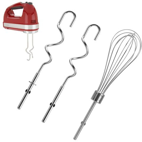 CLKE Juego de 3 ganchos para amasar batidora de mano para KHMPW | KitchenAid Kitchenaid Batidor de acero inoxidable para batidora de mano KitchenAid, accesorio de cocina