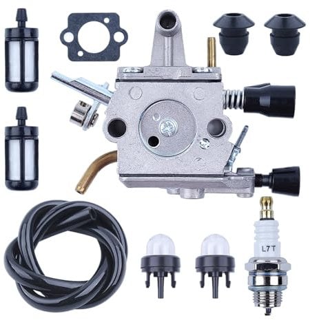 LAERNPU Carburetor Primer Bulb Fuel Filter Line Kit For Stihl FS250 FS120 FS200 FS300 For 41341200653 4134 120 0653