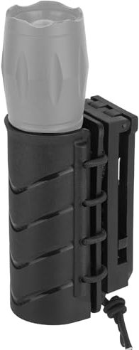 KRYDEX GEAR Flashlight Holder Rigid Torch Holster Tactical Light Carry Case Pouch 360 Rotating Police Duty Belt