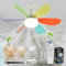 PZCC Ventilateur Plafond, Ventilateur Silencieux Plafond, 40W Lampe Ventilateur Plafond avec Douille E27, 6 Pales, 3 Vitesses, Silencieux, pour Salon, Chambre, Coucher (Coloré)