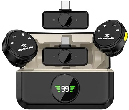 AILISK Bruxera Lavalier Microphone(Q9 - Porta Apple + Type-C (due per due))