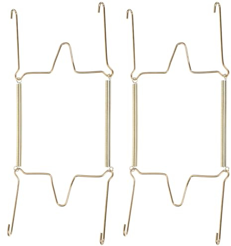 Uonlytech 2 pezzi Supporti Molla Invisibili per Piatti da Parete U Forma Quadrata in Acciaio Inossidabile da Reggi Piatti Decorativi Salvaspazio per Cucine Piccole e Appartamenti