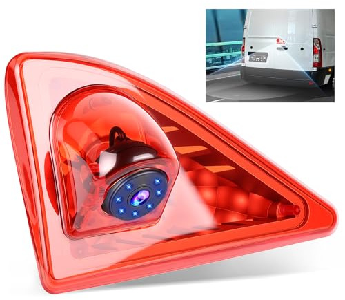 Inefala Bremsleuchte Rückfahrkamera Renault Master 2010-2016 | Auch Nissan NV400, Opel Movano. HD, Nachtsicht, IP67, 140° Weitwinkel, 12V, 10M Kabel