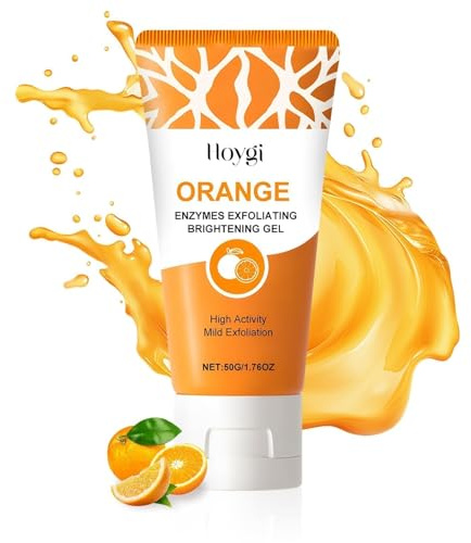 Natürliches Orange Peeling Gel, Orange Gesicht Exfoliantes Gel | Gesicht Tiefenreinigung und Porenreiniger, Gentle Exfoliating Brightening Gel für alle Hauttypen geeignet
