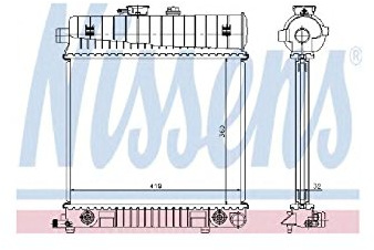 Nissens 62708A Kühler, Motorkühlung