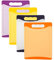 Planche à découper Set de 4 Pièces antibactérien, 20 x 15 x 0,8 cm, réversibles, blanc, orange. Violet et Vert