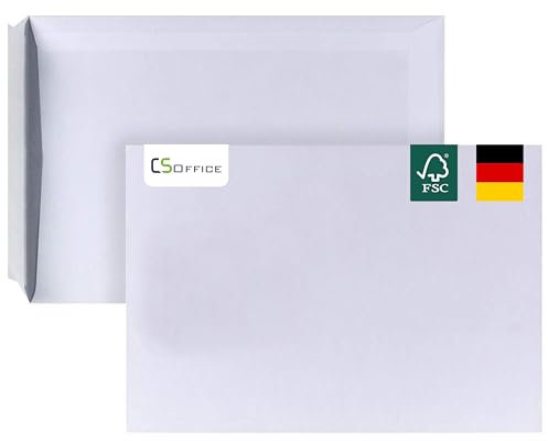 MADE IN GERMANY 25 Briefumschläge C5 selbstklebend ohne Fenster CS Webkontor - Umschläge aus 90 g/m² Kraftpapier - C5 Umschlag in weiß für Briefe, Geschäftspost, tägliche Korrespondenz, Mailings usw.